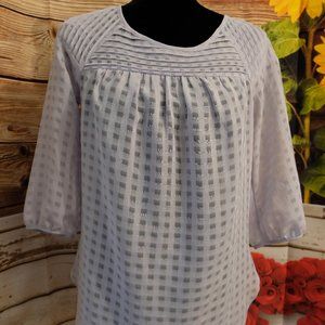 2/$20 Lauren Conrad Sheer Plaid Tunic Top